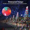 Outdoor Christmas Lights 344 LED Christmas Star Lights with 9 Strands 11.9ft Waterfall Tree Lights, 8 Modes, Waterproof & Timer for Garden Yard Patio Outdoor Xmas Decorations,Red Green White